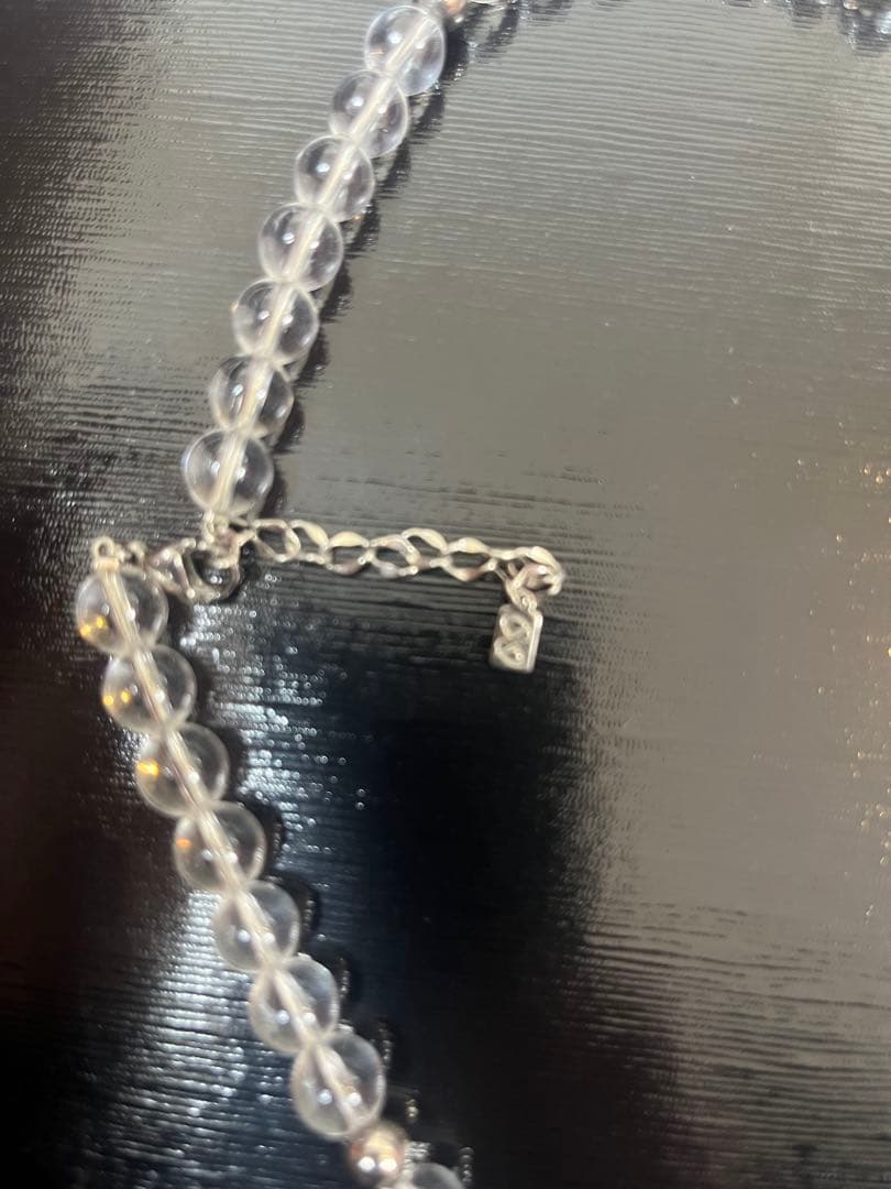 ファイテン　チタン　水晶　ネックレス　8mm 40cm