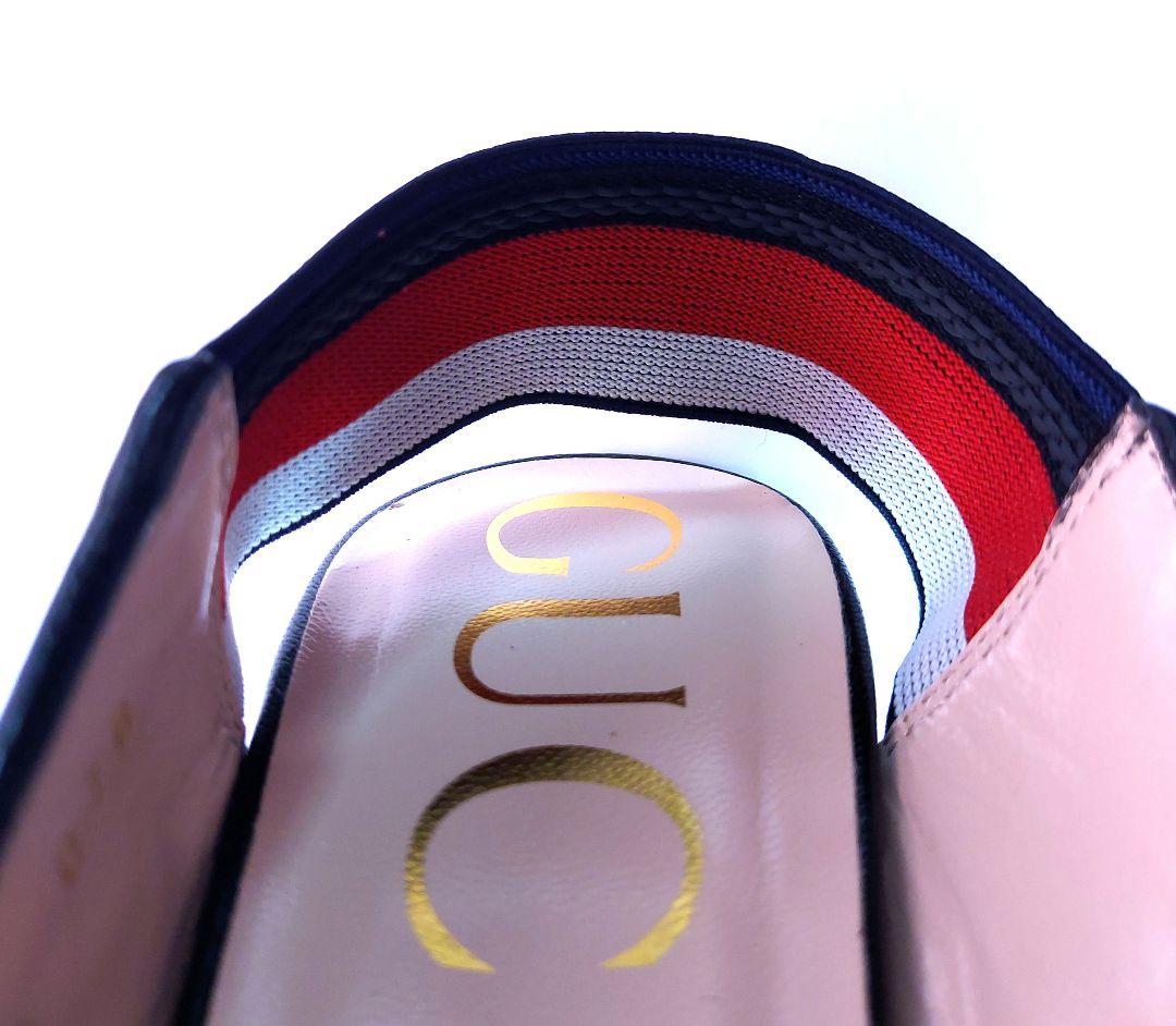 GUCCI✨36 レザースター柄パンプス黒