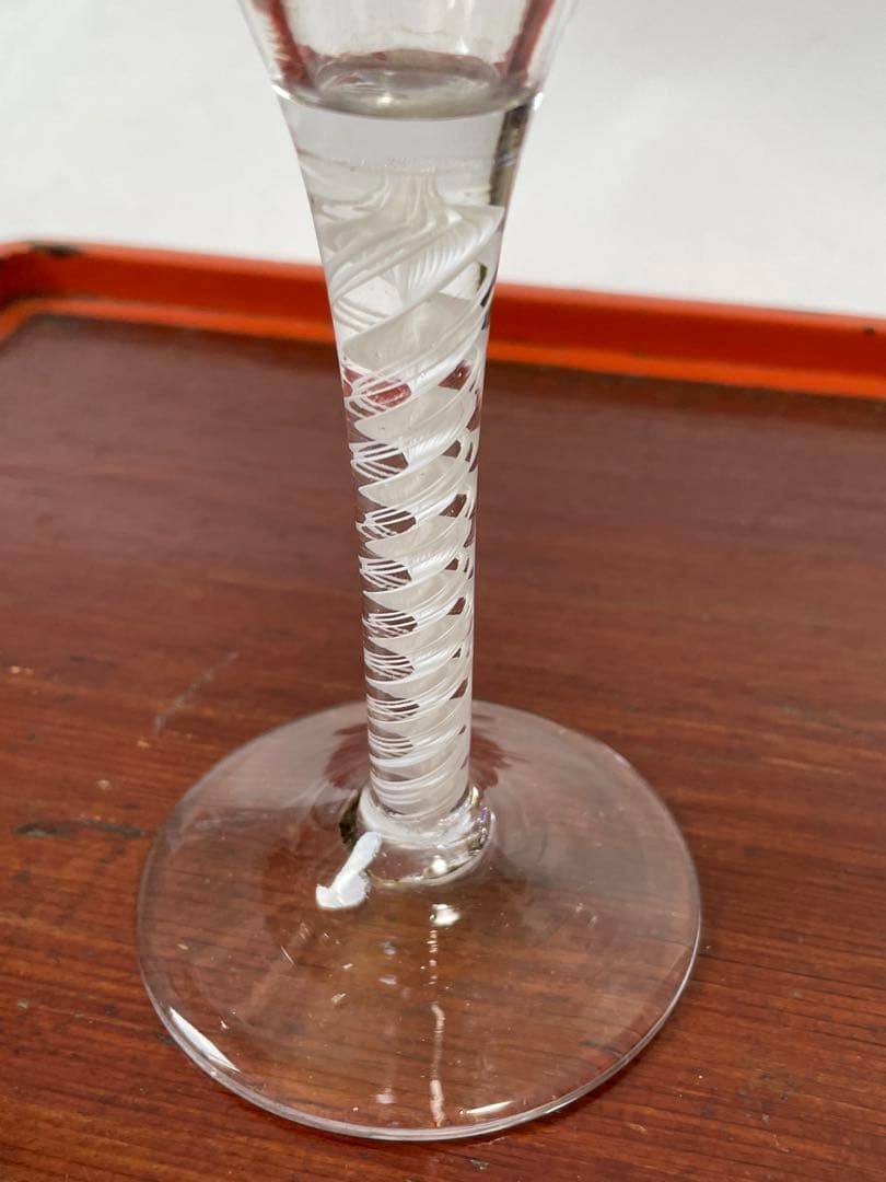 エアーツイストステムグラス オペークツイスト ツイストステム　ゴブレット　骨董