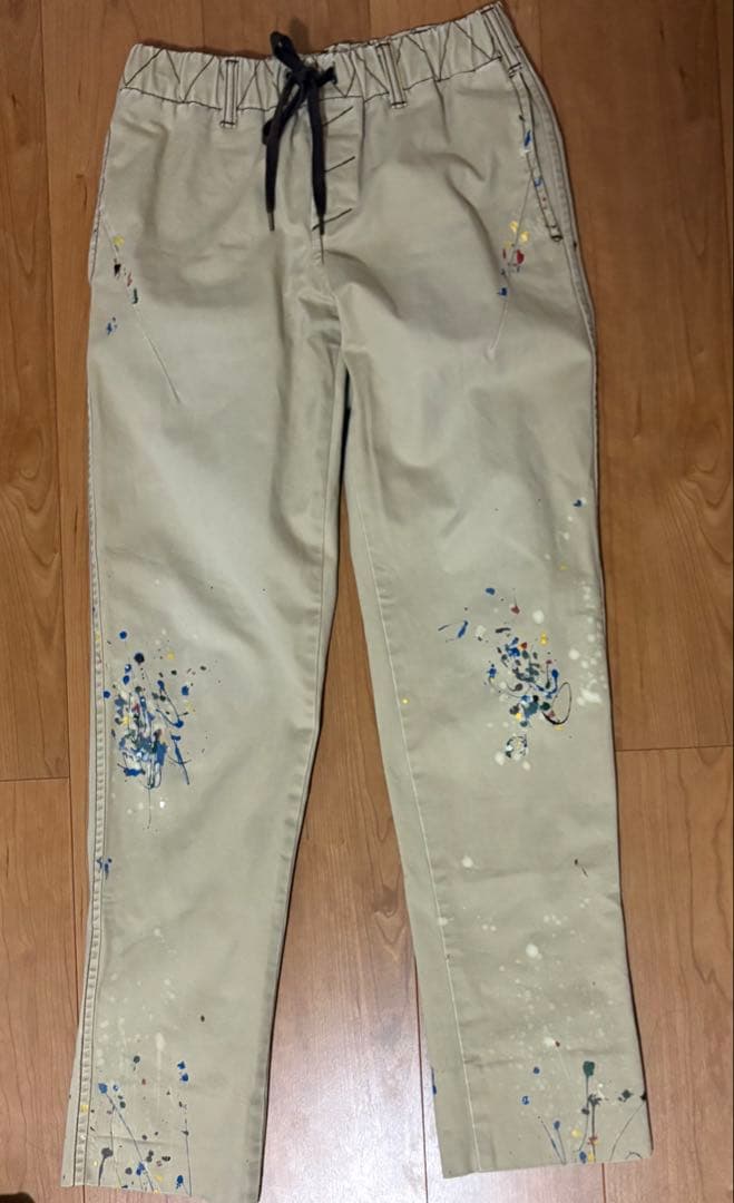 ナンバーナイン 08AW ポートランド期　ペンキ加工チノパンツ　キムタク