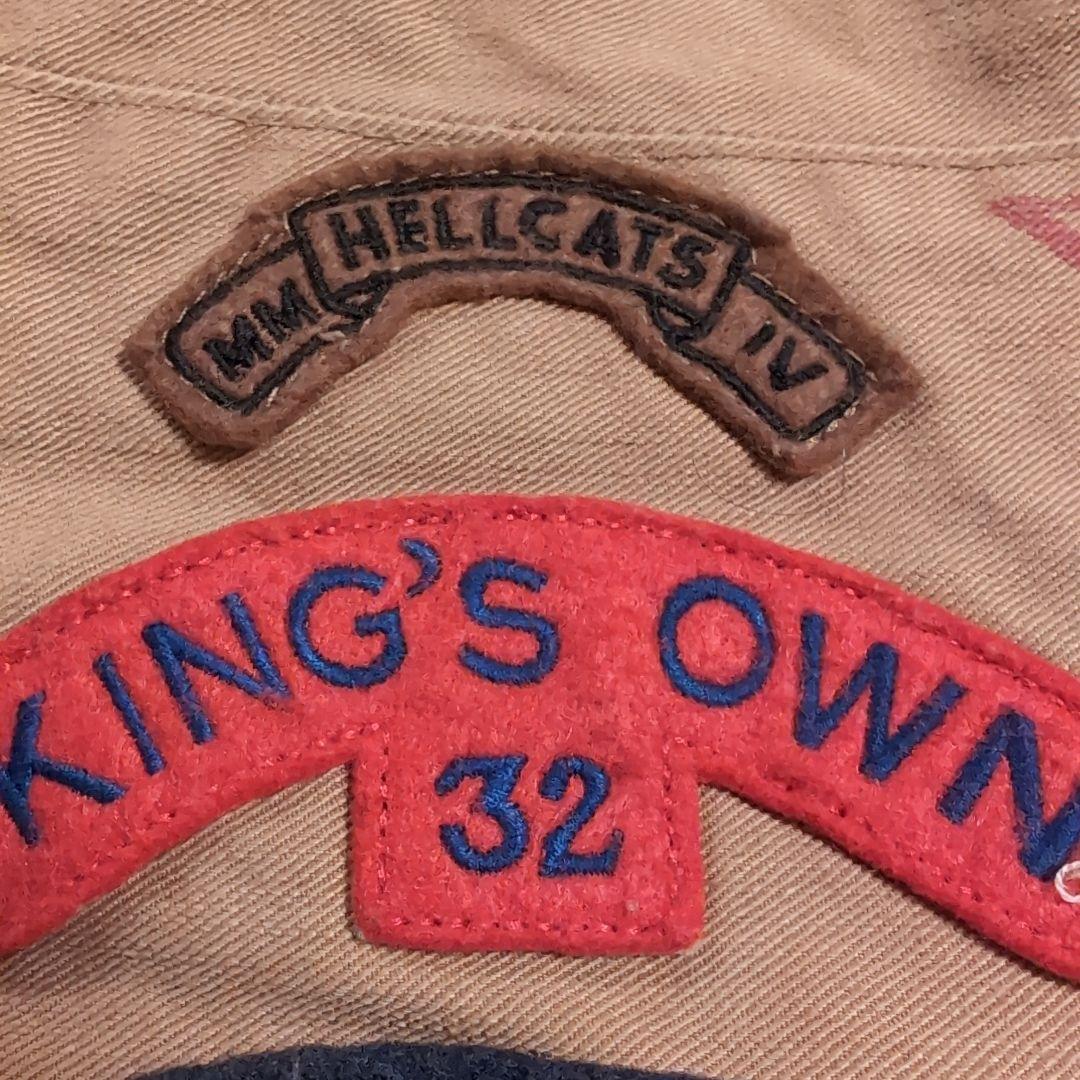 ラルフローレン　ラグビー　ダメージ加工　刺繍パッチ付きベージュショルダーバッグ