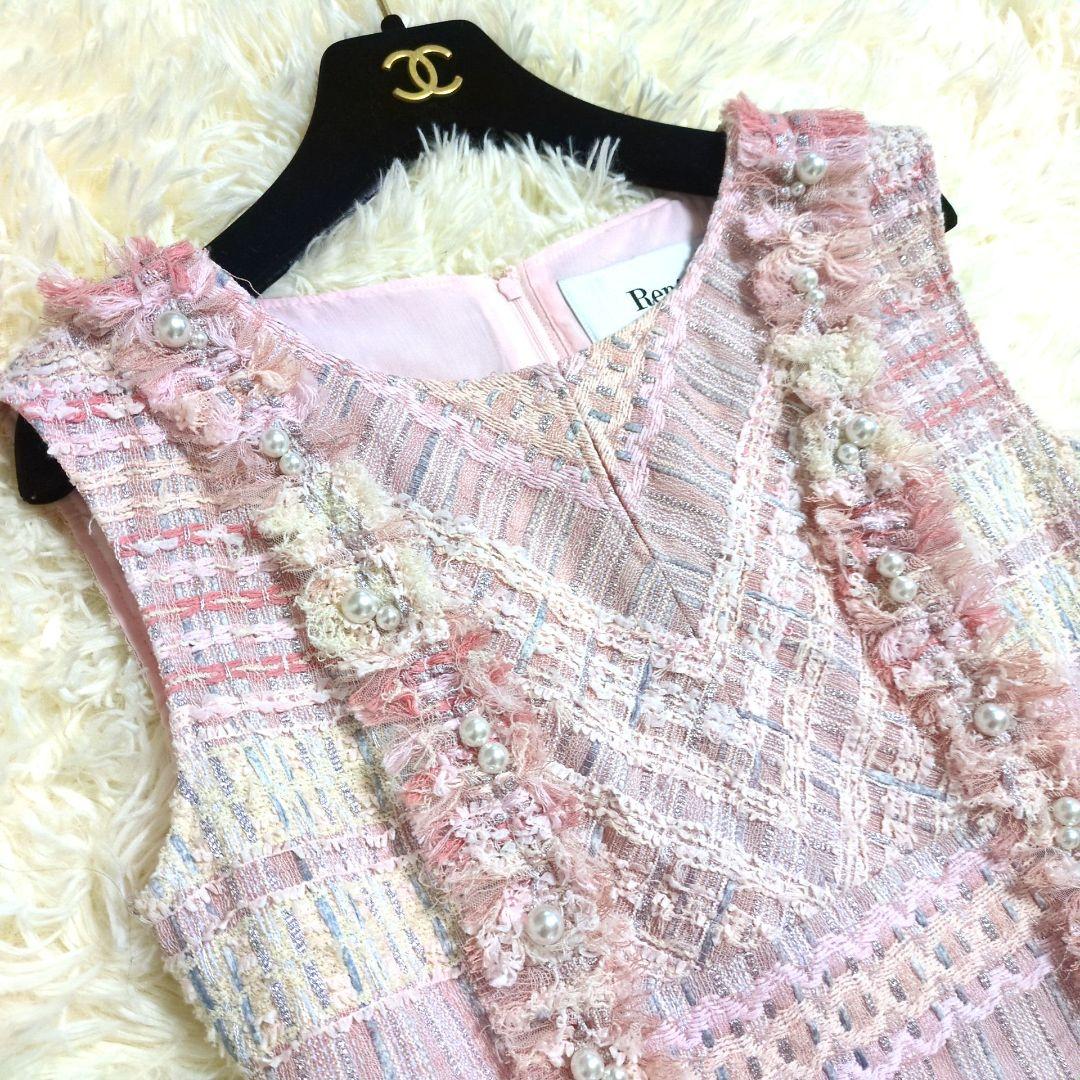 最高級✨️Rene MALHIA KENT社製 ツイードノースリーブワンピース