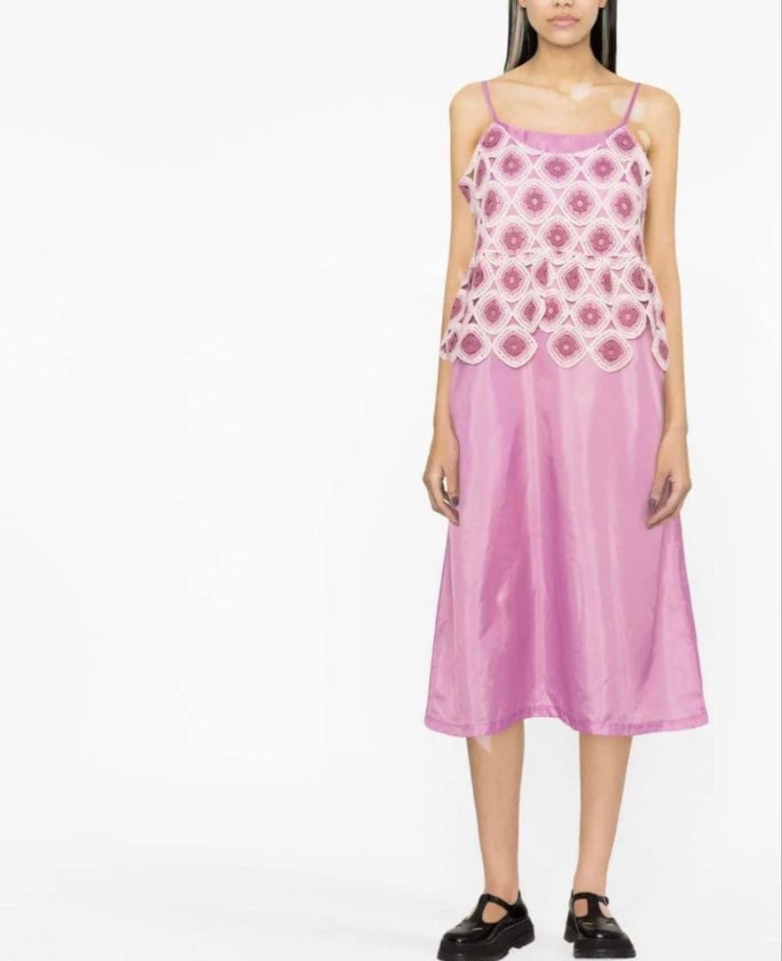 可愛い♡コムデギャルソンコムデギャルソン AD2022 クロシェレースドレス S