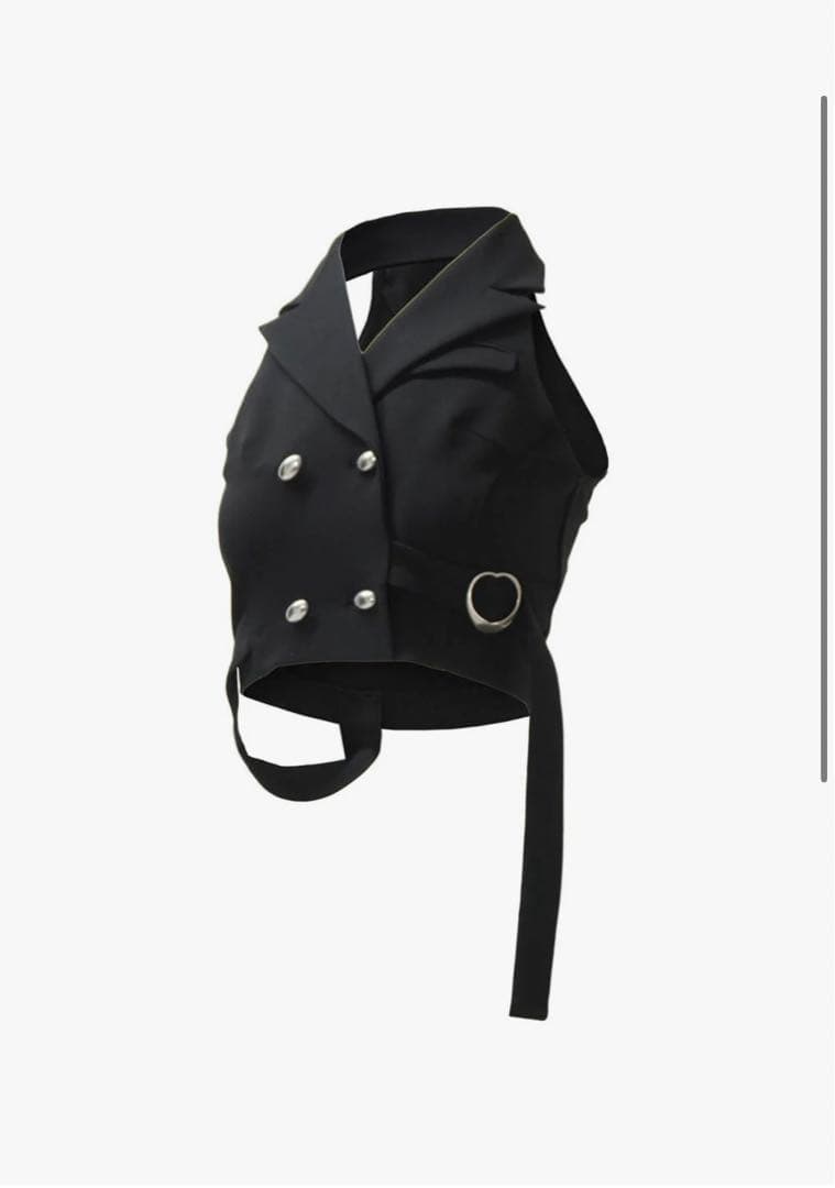 トップス theredthread S ring tailored vest black