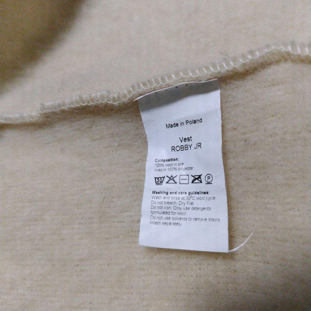 COLDBREAKER ウール100%の フード付きボアベスト