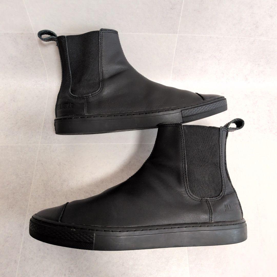 【美品】コンバース　クップ サイドゴアブーツ レザー　黒 24cm