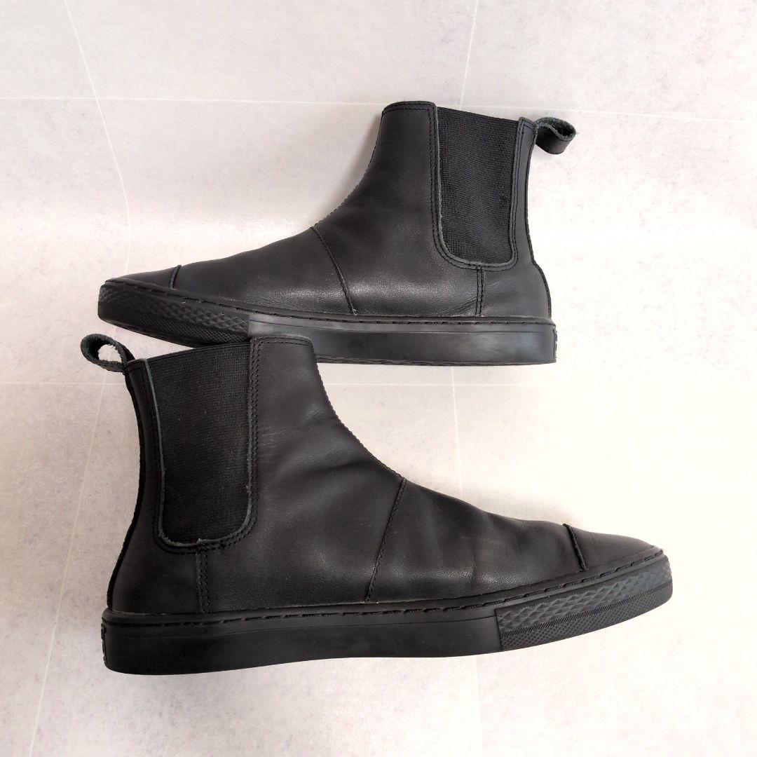 【美品】コンバース　クップ サイドゴアブーツ レザー　黒 24cm