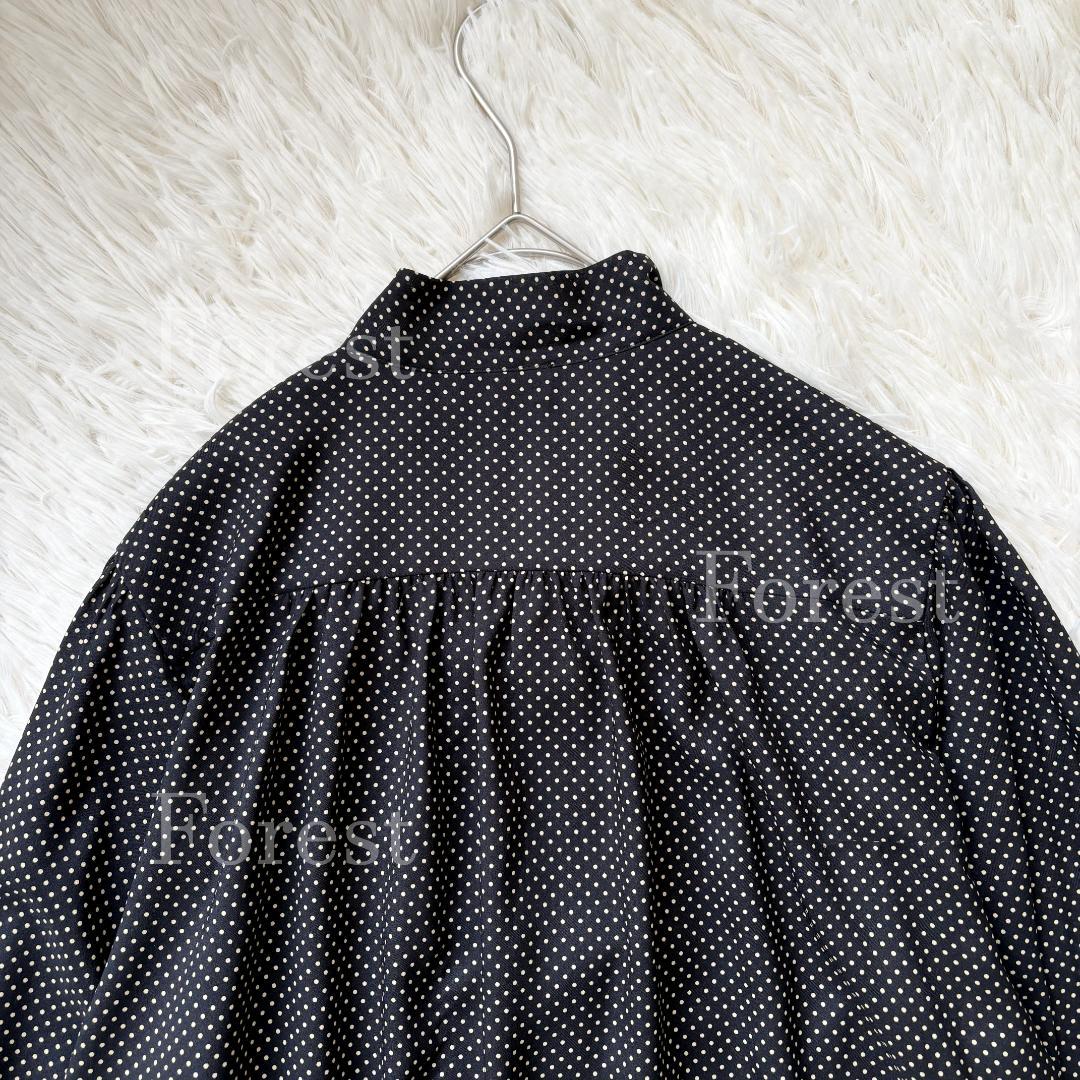 【美品】ミニドットプリントボウタイブラウス　size36　トゥモローランド