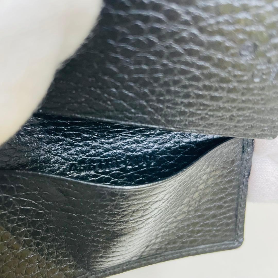 美品 GUCCI グッチ GGマーモント 6連キーケース レザー ブラック 黒