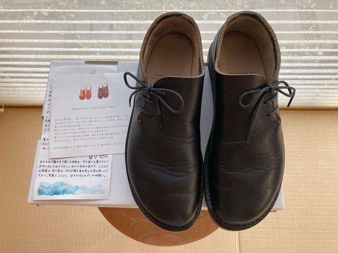 極美品　Forest shoemaker ローカット23.5cm ブラック