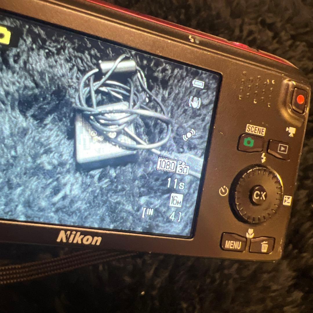 H*t様 Nikon COOLPIX S6300 赤 デジタルカメラ 動作⚪︎