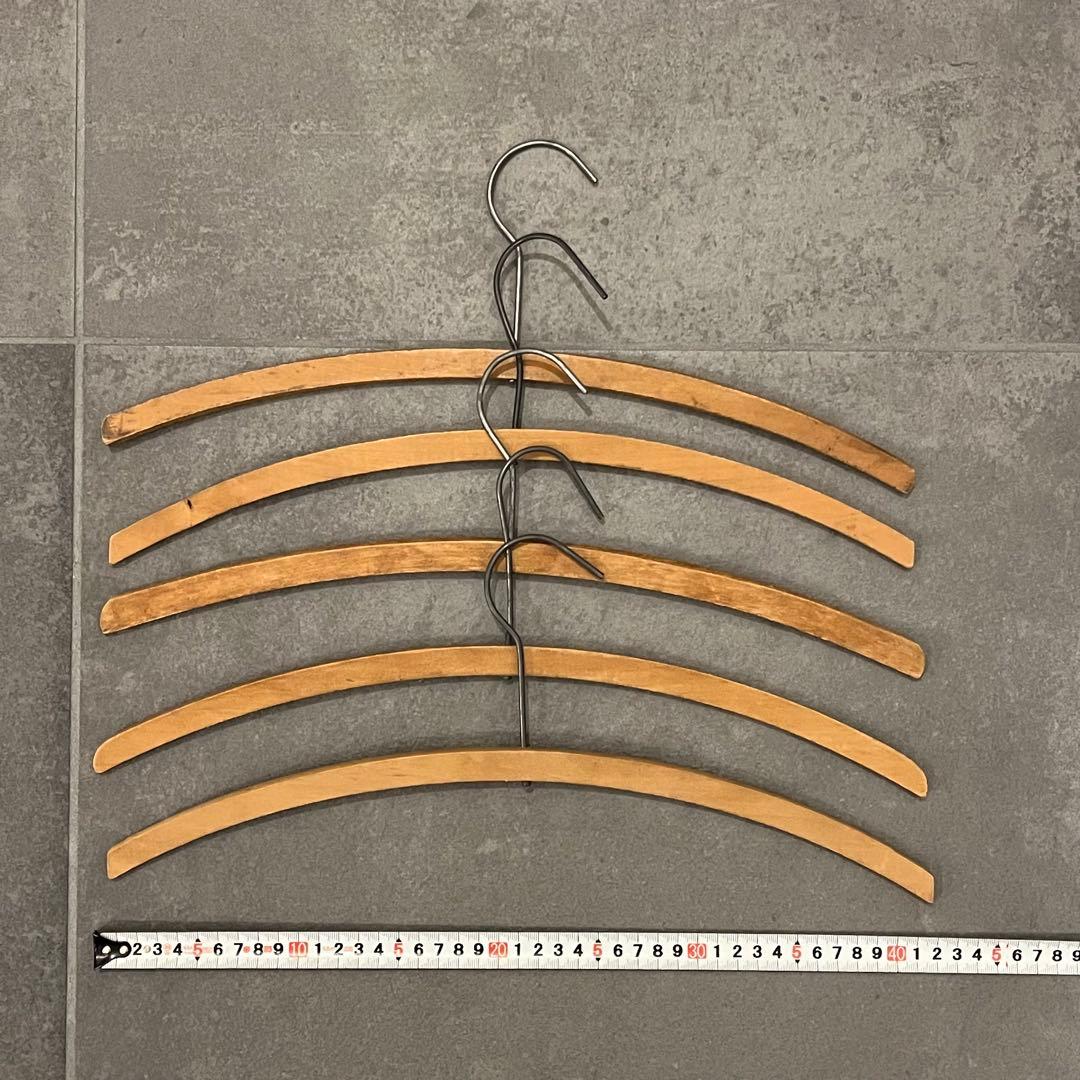 アンティーク ビンテージ クリーニング ハンガー 5本セット 木製 アメリカ
