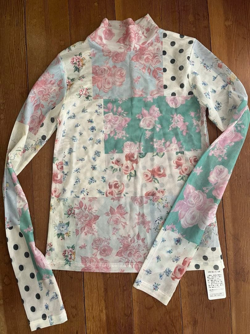 トップス NOSTALGIC PATCHWORK SEE-THROUGH TOPS