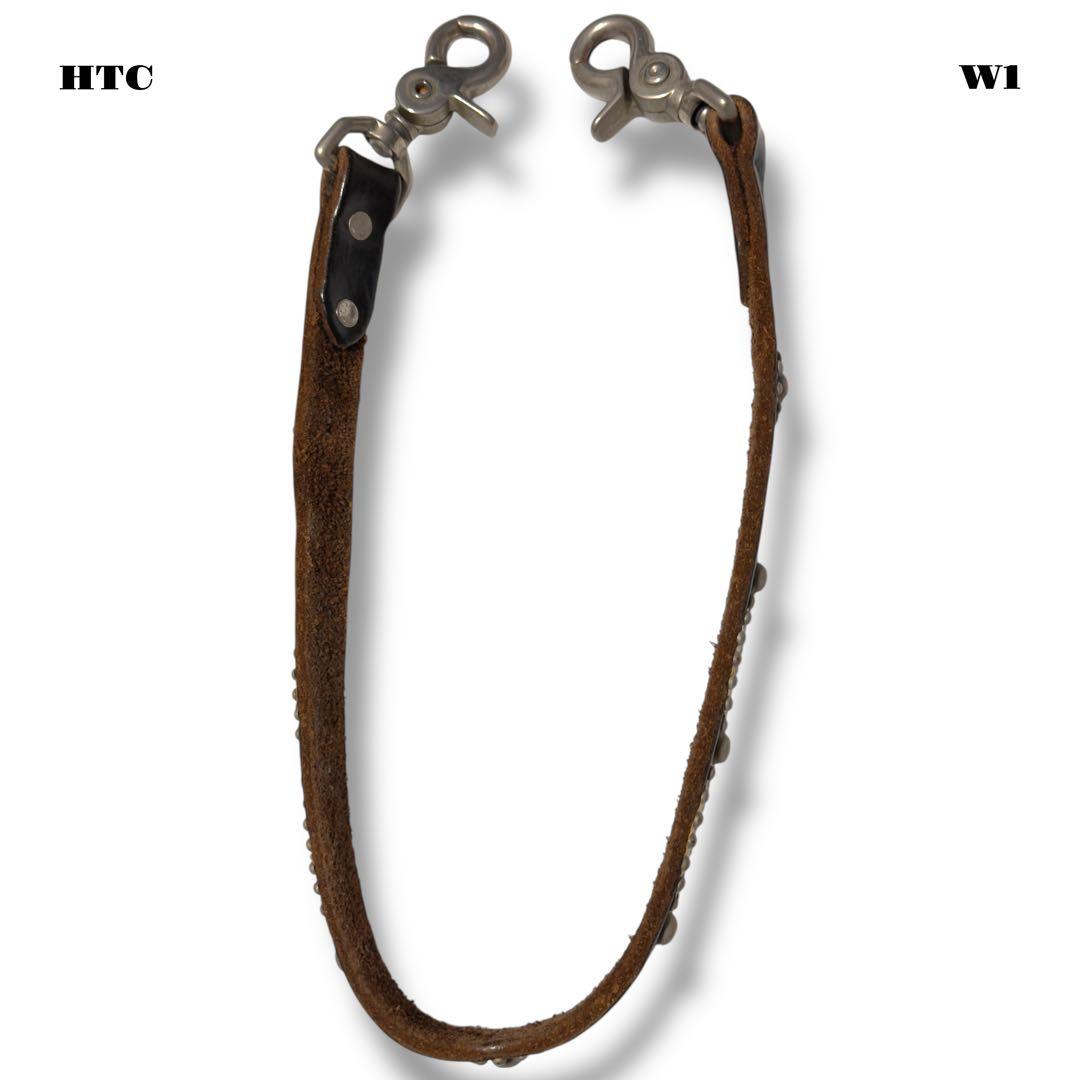 ★限定出品★ HTC ウォレット コード レザー スタッズ ブラック 黒白 本革