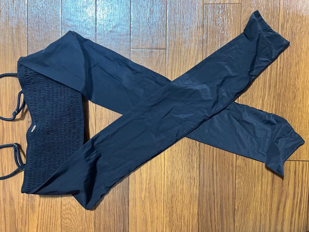 【新品未使用】anuans バック リボン 水着 ビキニ ブラック Free