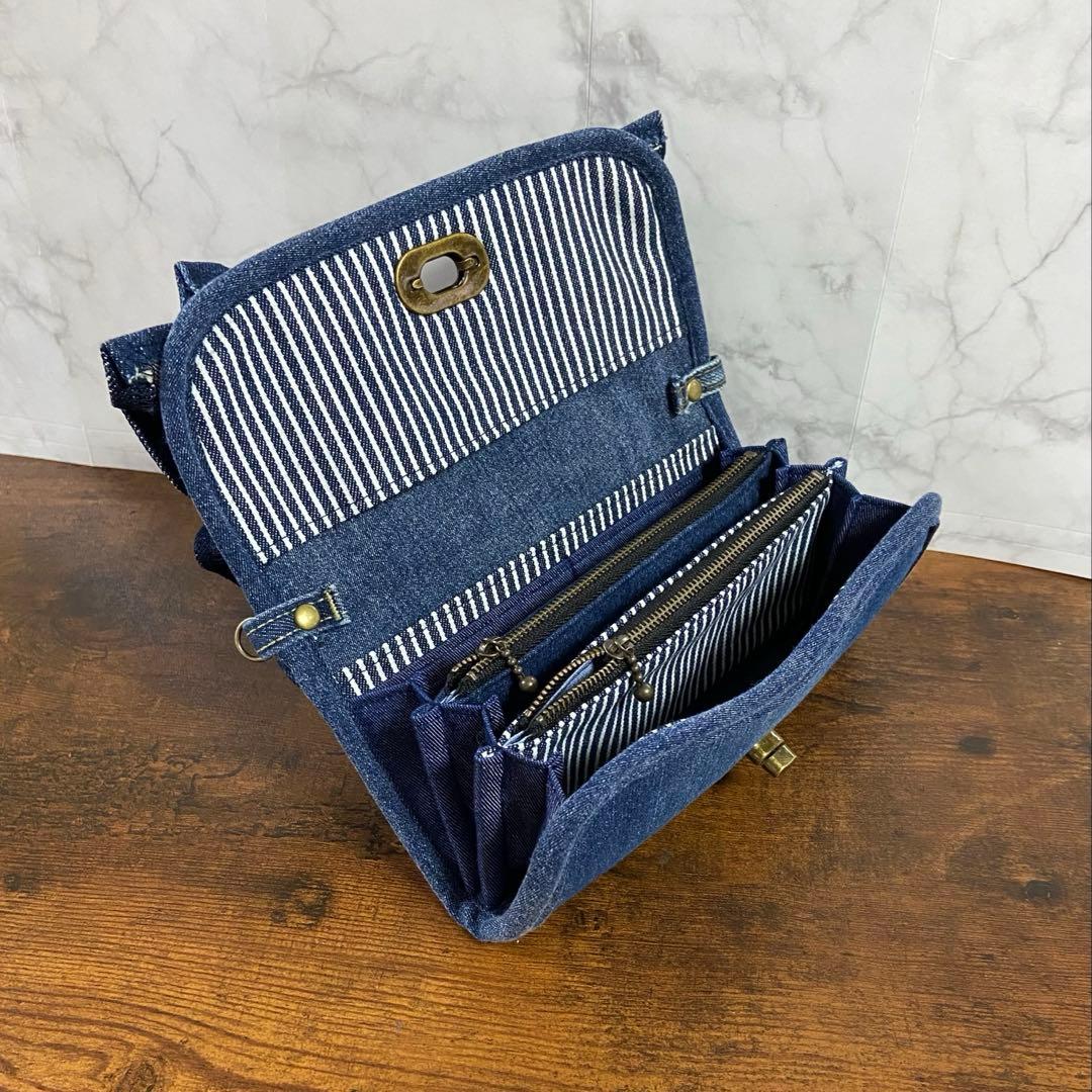 専用*No.30 デニムリメイク【お財布付きバッグ・フリル付き長財布】