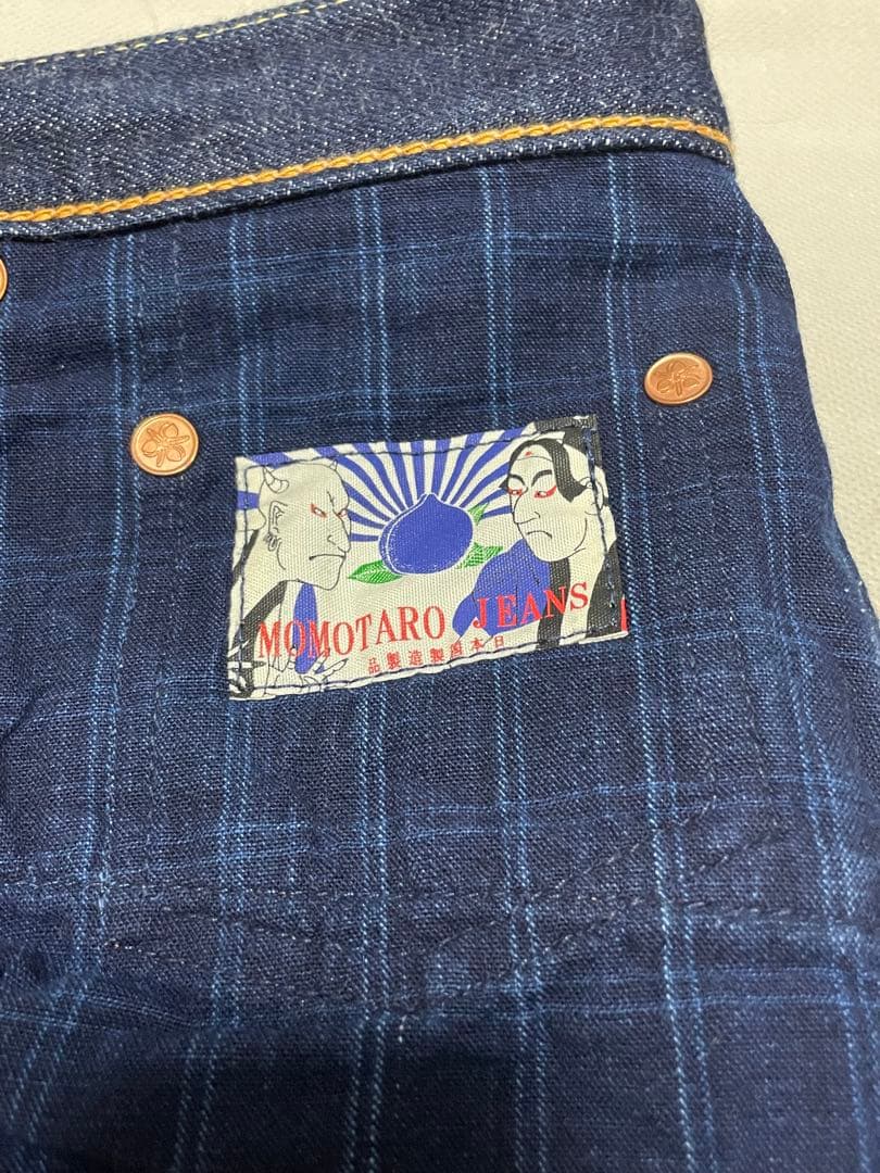 桃太郎ジーンズ G004-MB 日本製 銅丹 濃紺 桃耳セルビッチW33