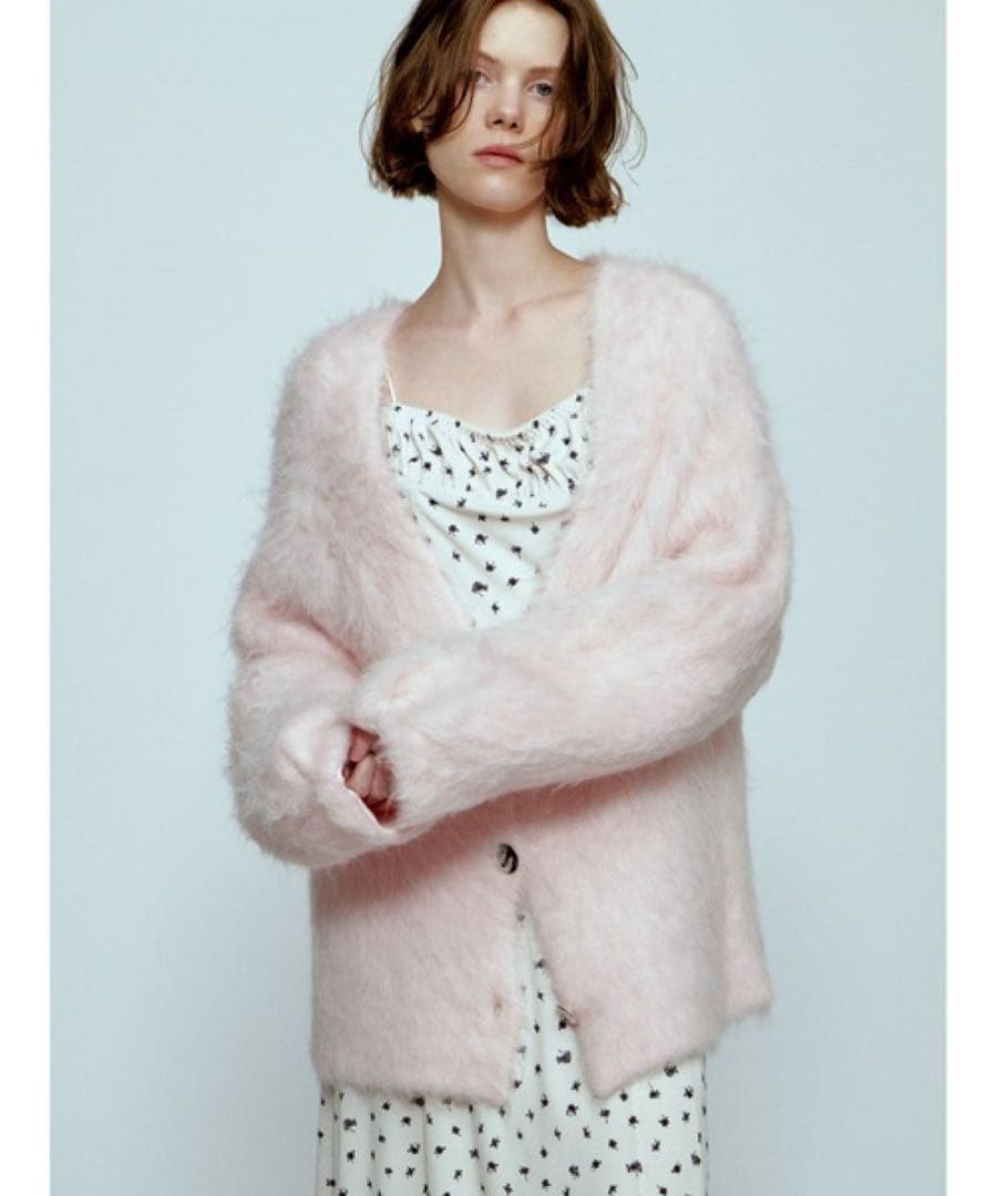 【FRAY I.D】ダブルフェイスシャギーカーディガン