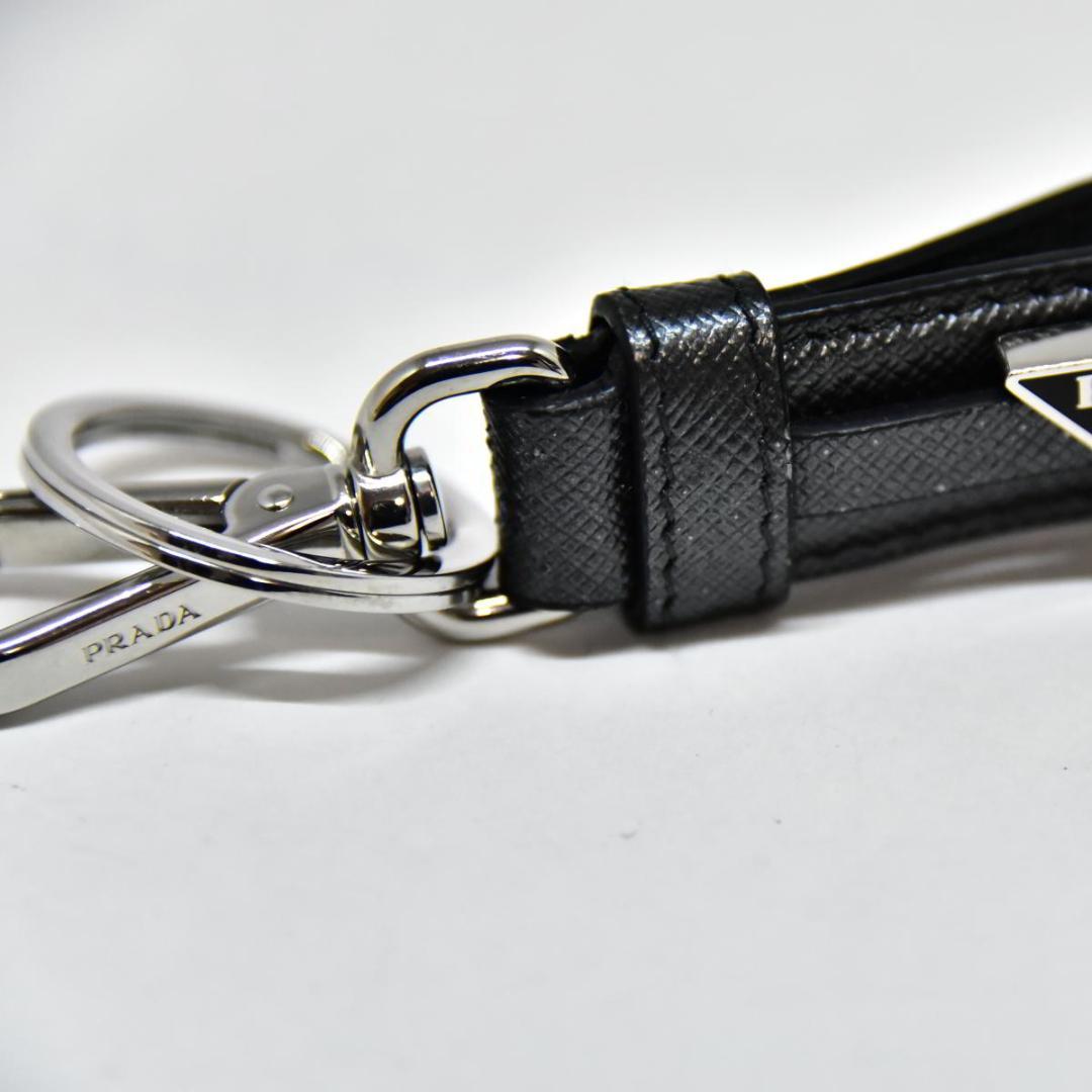 鑑定済 プラダ PRADA キーリング 三角ロゴ サフィアーノ 2PP68T