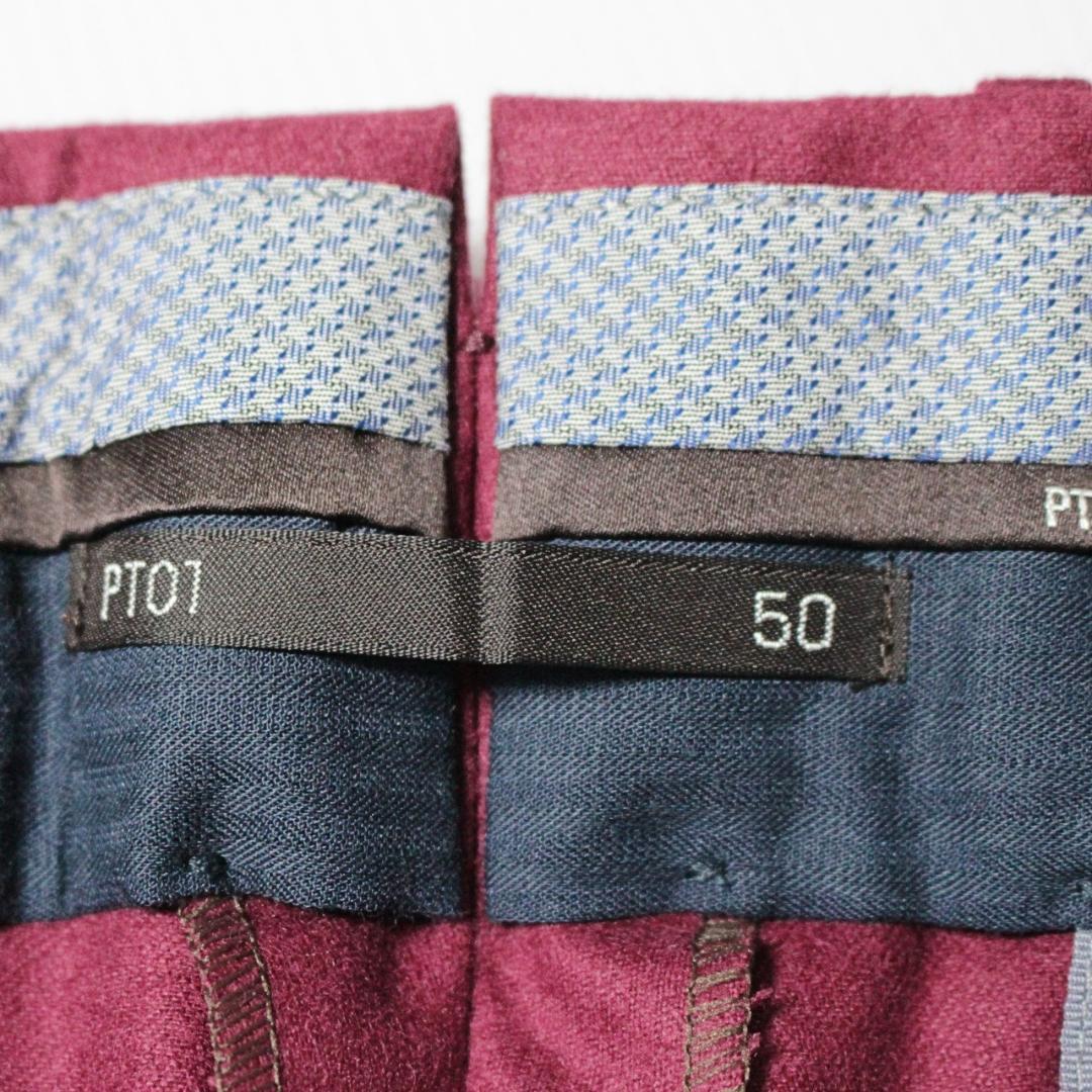 新品 PT01 ストレッチ フランネル ワンタックスラックス XL相当W90cm