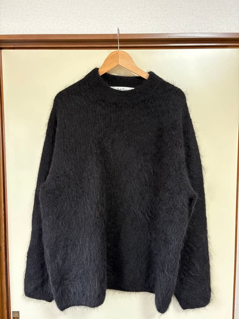 Sefr HARUSWEATER ブラック　アルパカニット