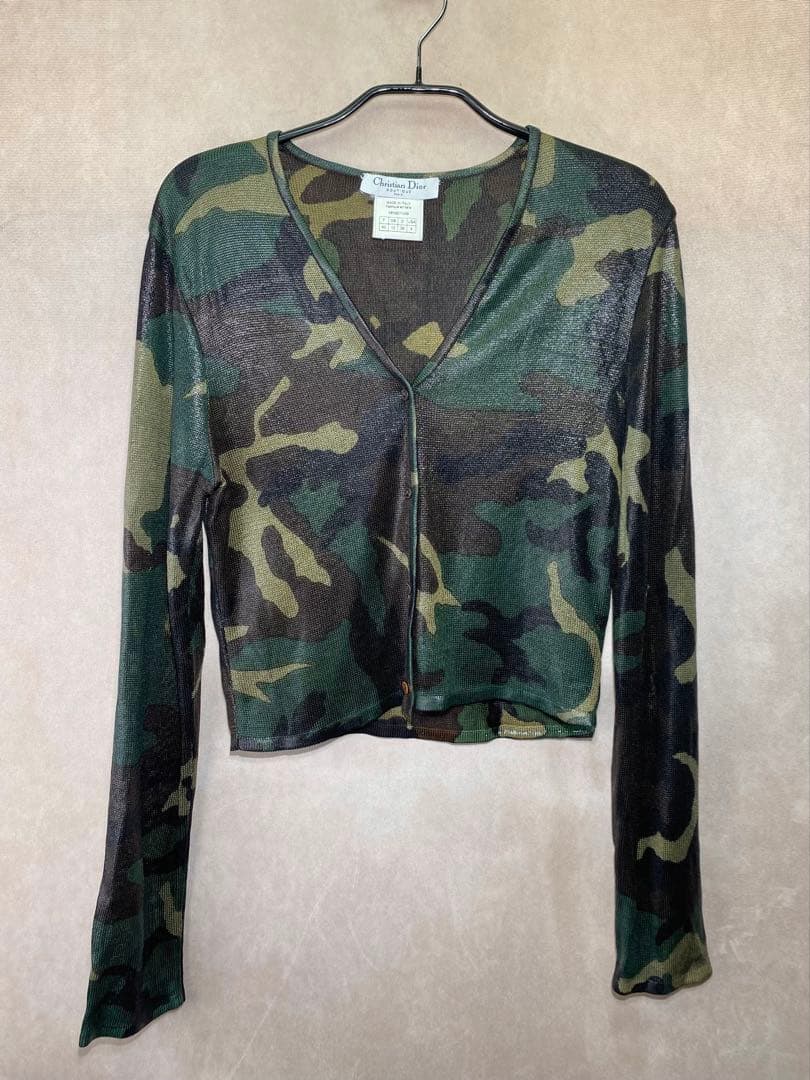 Christian Dior ジョンガリアーノ期 迷彩 カーディガン 40