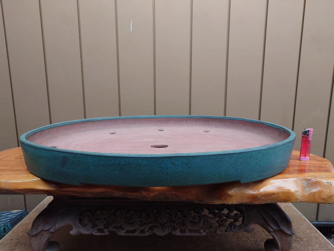 特大鉢　緑巳斎春松　幅70cm