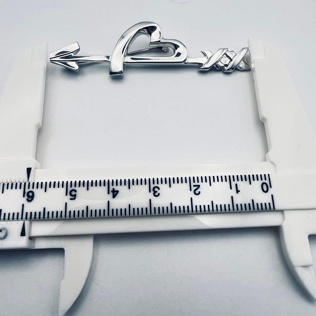 美品　ティファニー　ラビングハート　アロー　シルバー　ブローチ