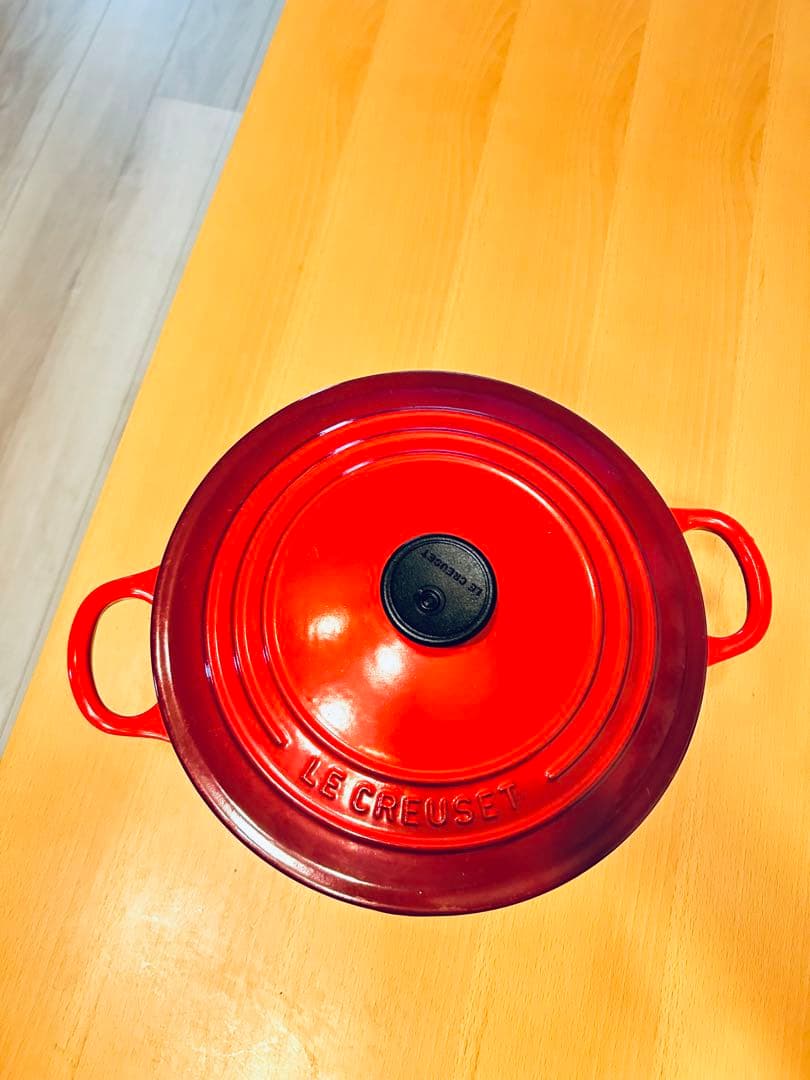 LE CREUSET ココットロンド 赤 両手鍋 鋳鉄製