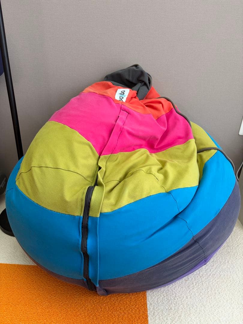 【値下】yogibo ラウンジャー　ビーズクッション レインボーカラー