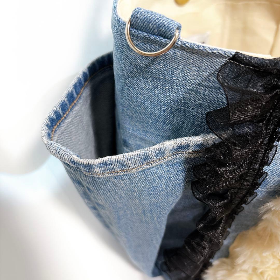 ぴ*こ様 コヤンイサムチョン　トートバッグ　ハンドメイド　デニム　