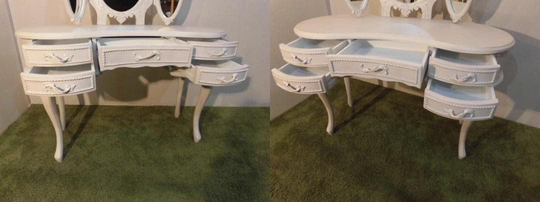 送料無料【アウトレット・新品】アンティーク風★クラシカルドレッサー【ハンプトン】