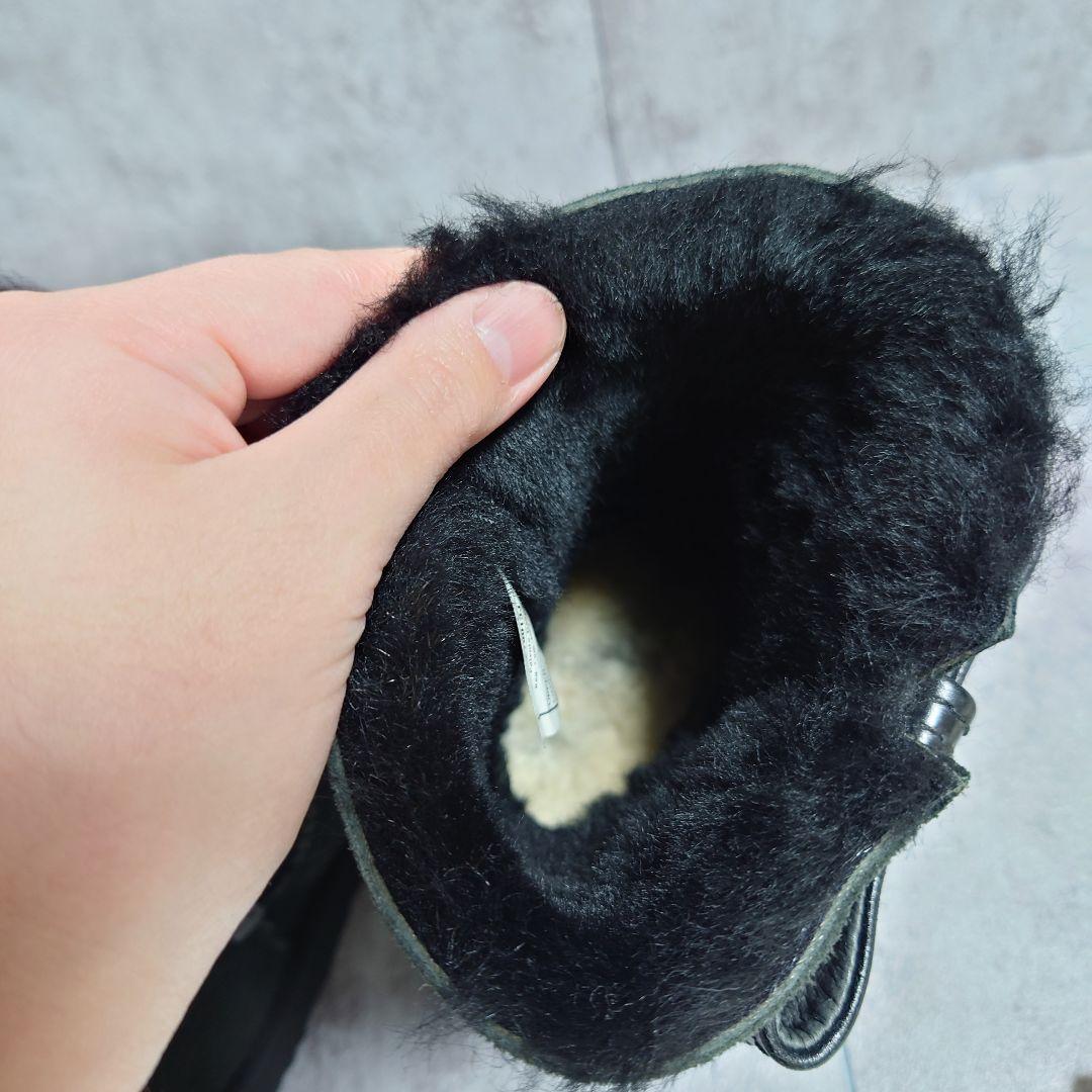 美品　UGG　ムートンブーツ　サイドリボン　ハワイ限定モデル　24cm 　黒