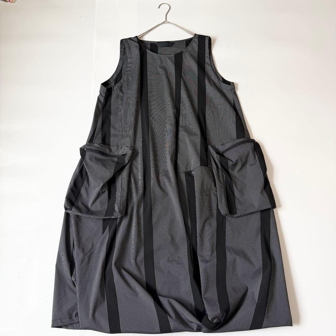 美品　センソユニコ 萌　バルーンワンピース　ロング　ジャンスカ　グレー　ブラック