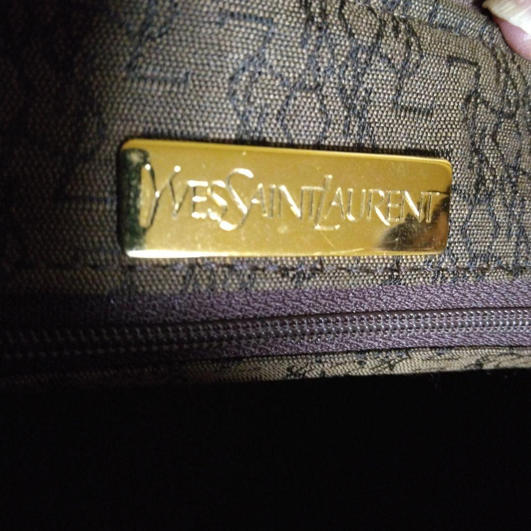 L*A様 美品！YSL ブラウンレザー ハンドバッグ！自宅保管品！