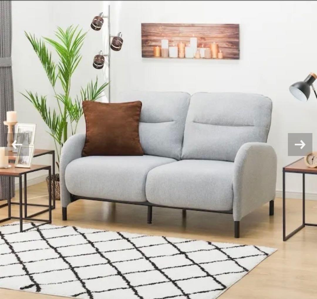 ★プロフ必読 カウチソファにもなるソファベッド 2人掛け (XL01 GY