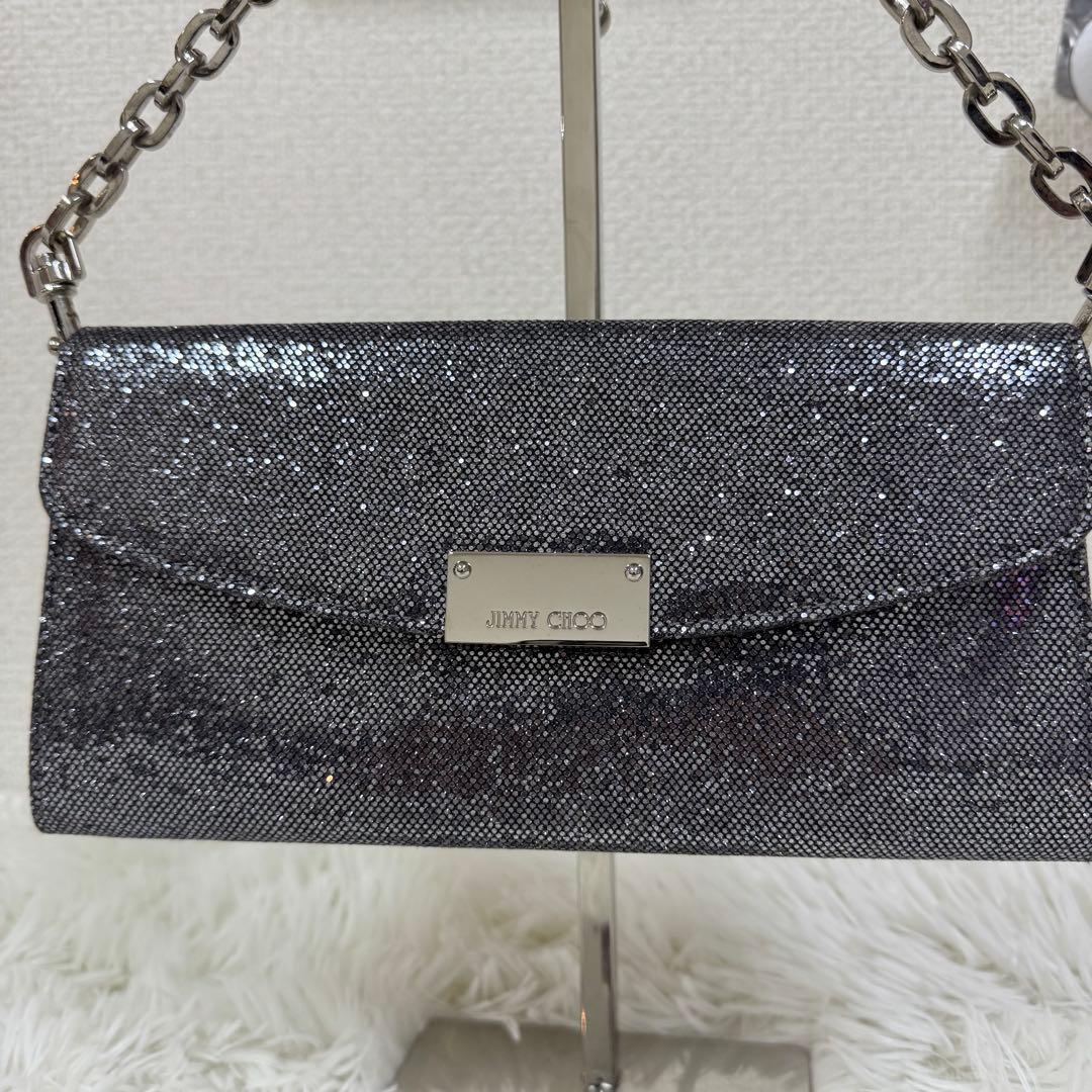 JIMMY CHOO 2way ギャラ付 スパンコール クラッチバッグ