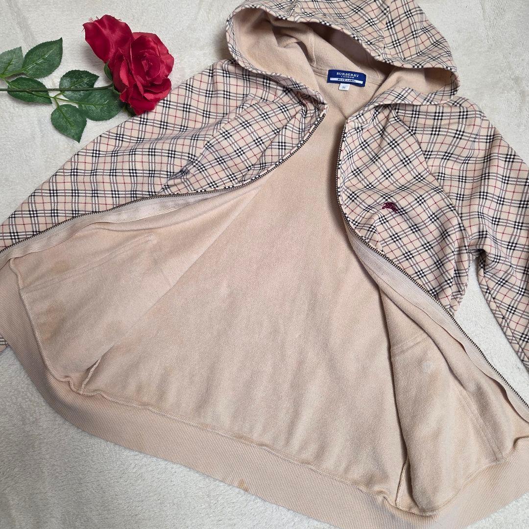 BURBERRY　BLUE LABEL ノバチェック　ジップアップパーカー　M