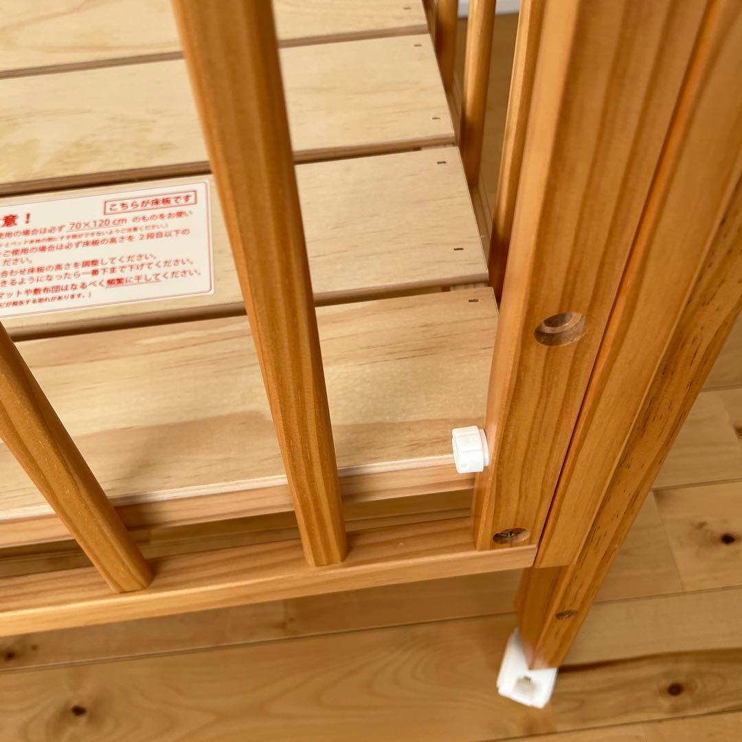 【状態良好】yamatoya ベビーベッド トールWオープンベビーベッド