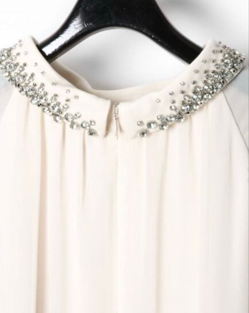 専用‼️【新品タグ付き】グレースクラス ビジューカラーシフォンワンピース M