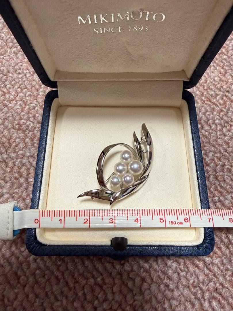 【新品】MIKIMOTO ミキモト　真珠　パール　ブローチ シルバー 5珠