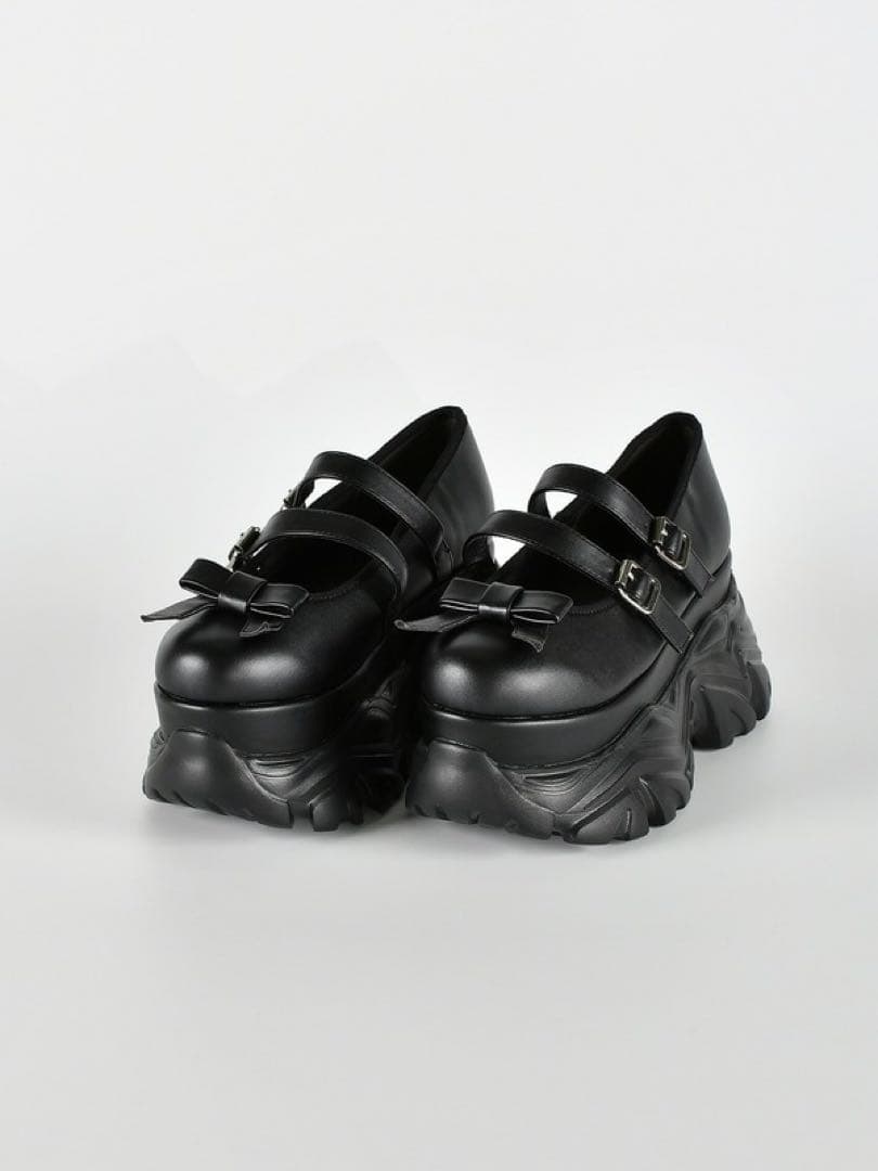 evelyn 厚底リボンローファー ブラウン Lサイズ