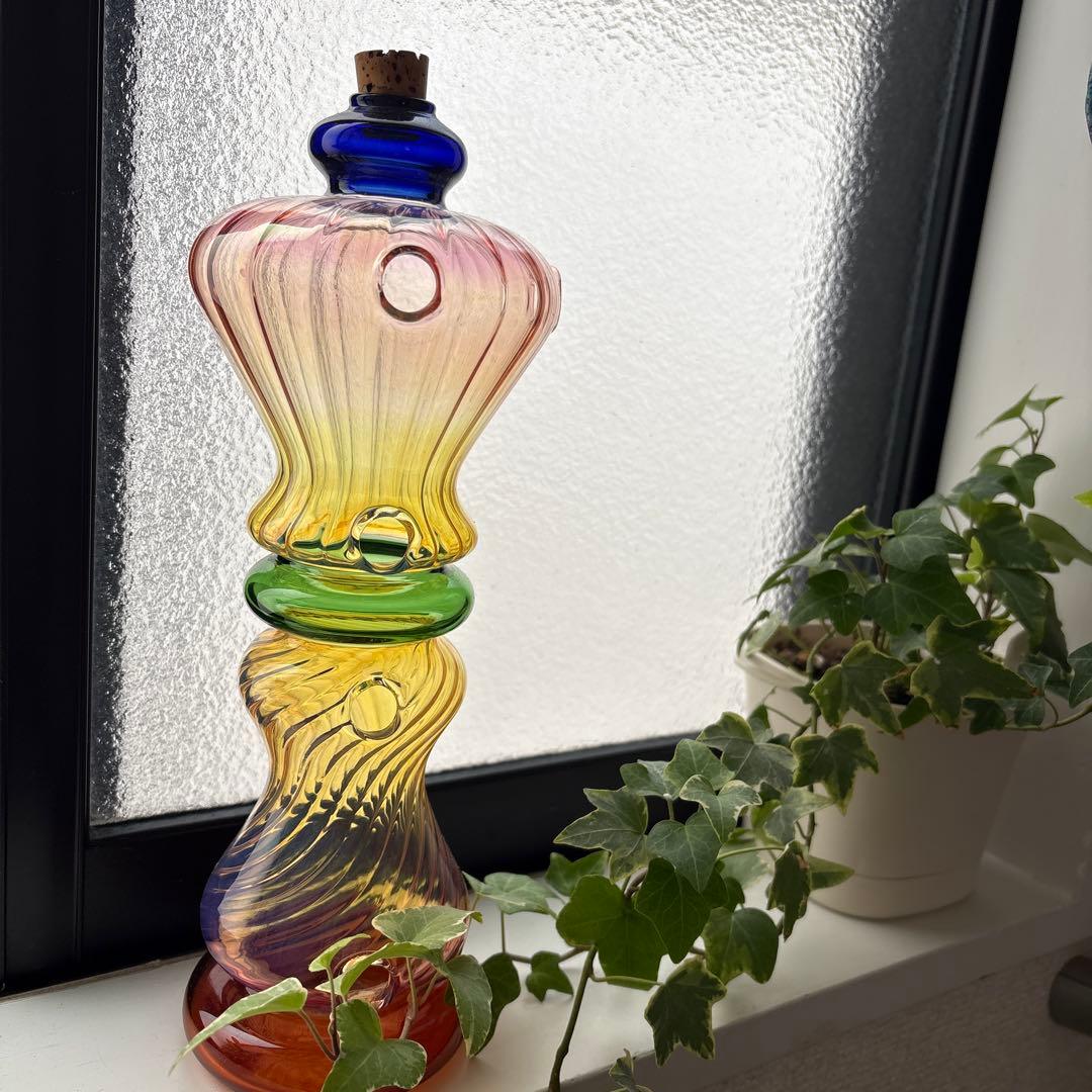 耐熱ガラスのお香立て Incense Stand グラデーション