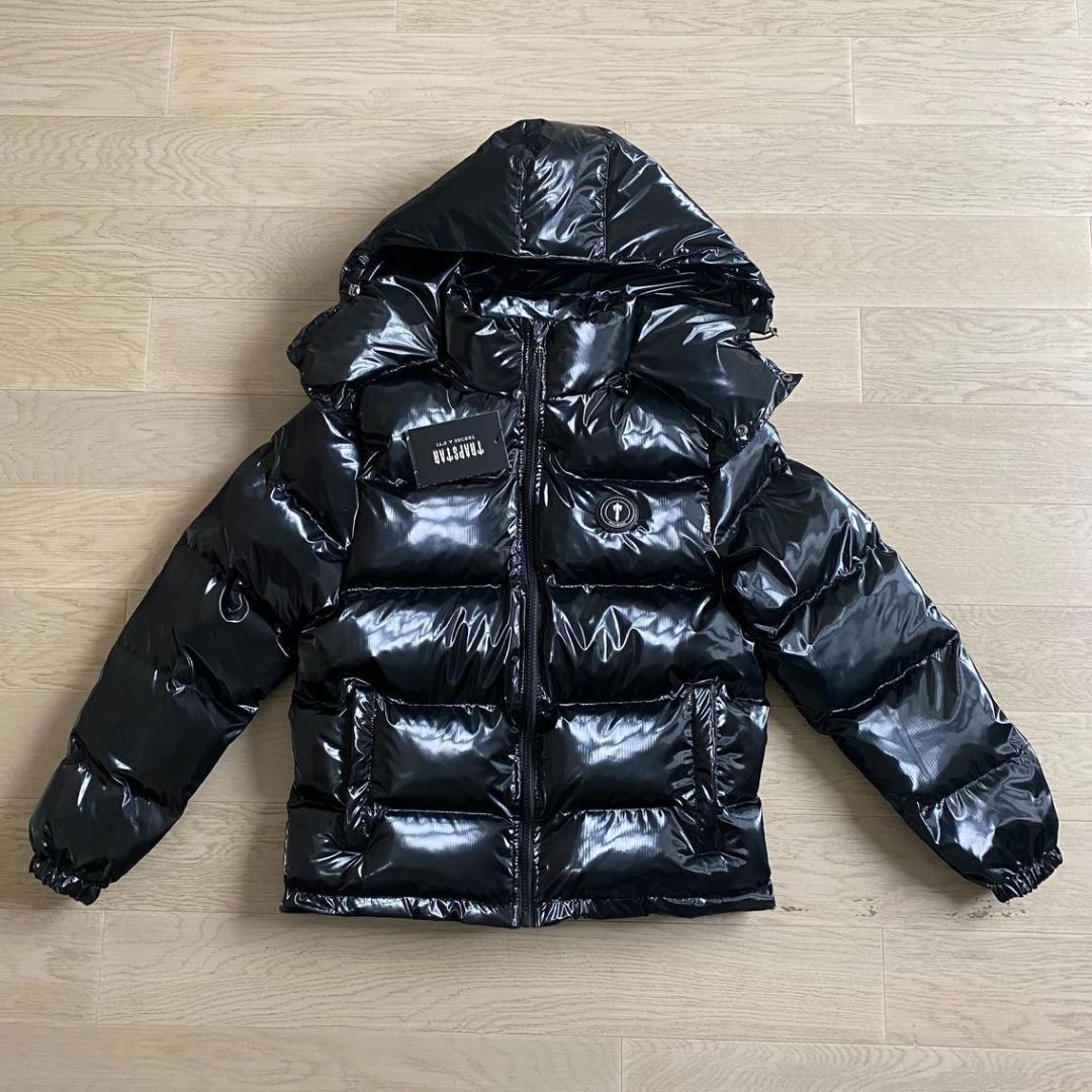 TRAPSTAR ブラック フード付きダウンジャケット