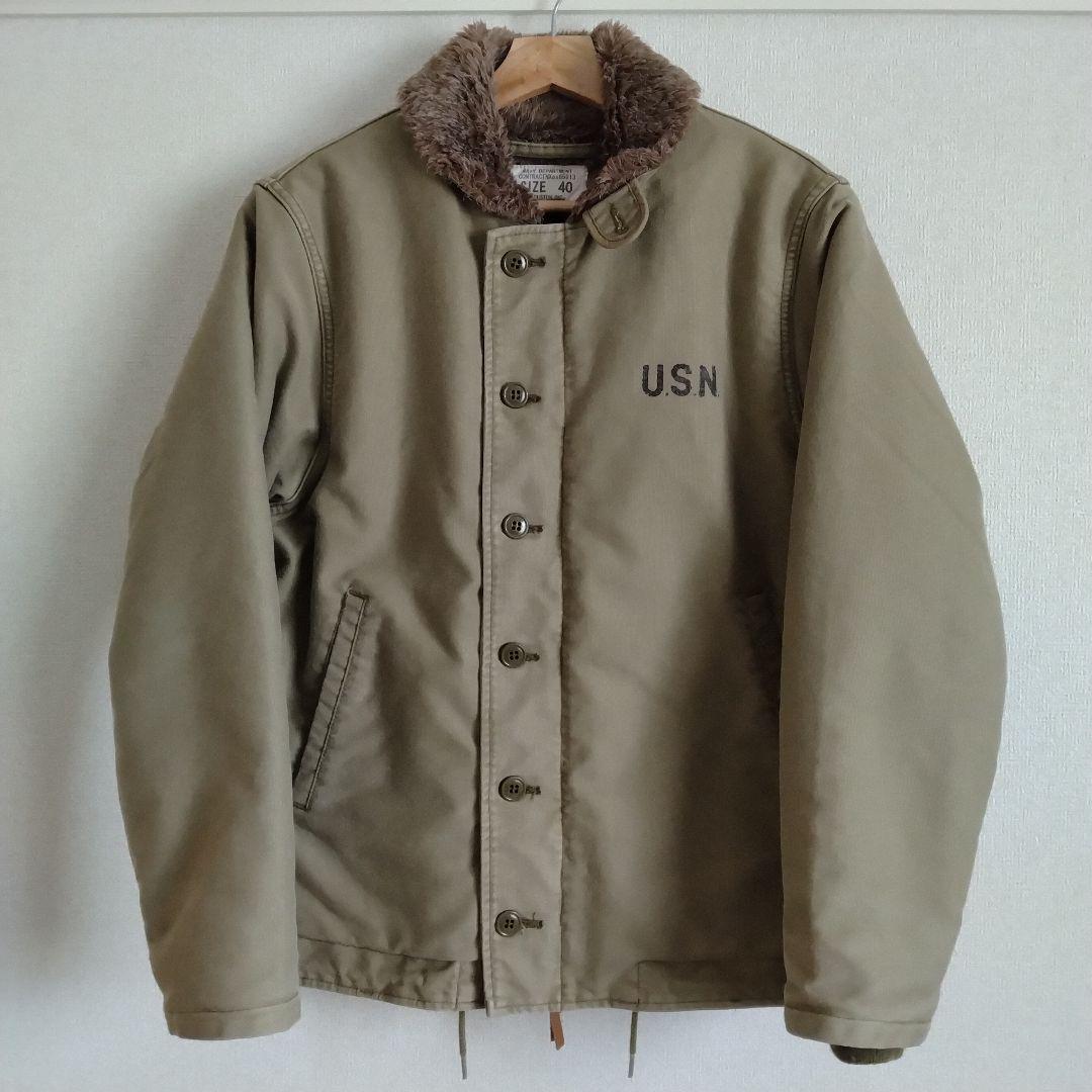 【HOUSTON】 N-1 デッキジャケット 40 (タイト USED加工)