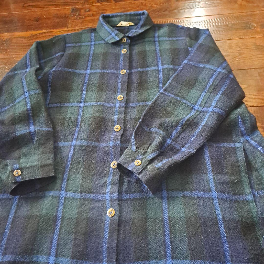 あんこバターさま 専用 コットンハウスaya ウール100% ネイビーチェック