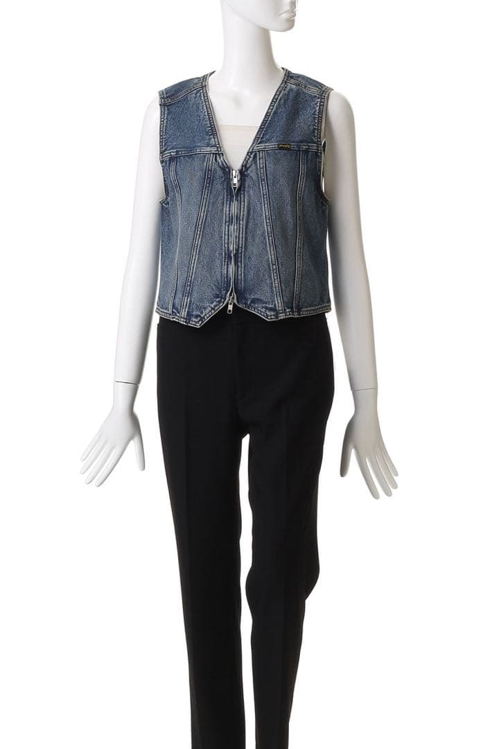 ラングラー×メゾンスペシャル コラボレーションマッドデニムベスト