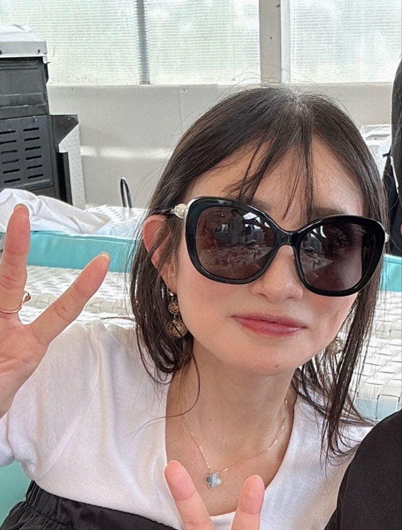 CHANEL ブラック キャットアイ サングラス シャネル 眼鏡