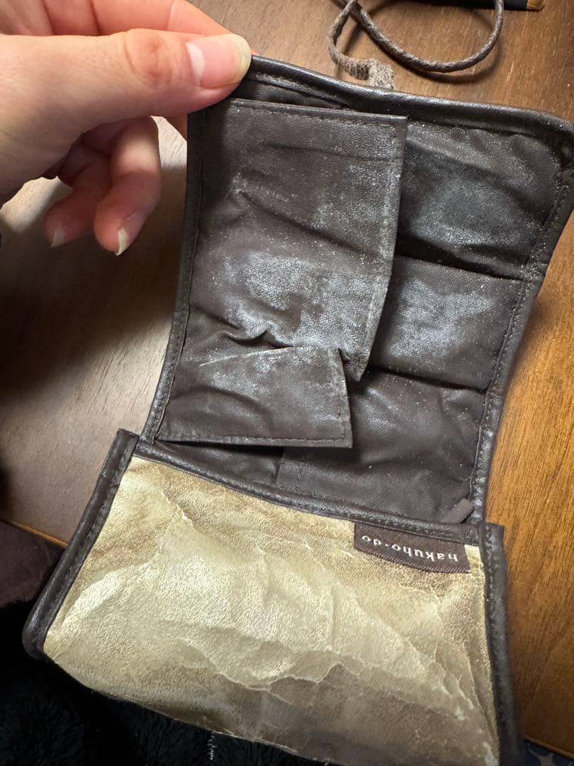 白鳳堂　黒檀携帯ミニセットときのこブラシ　(7本+ケース付)極小!