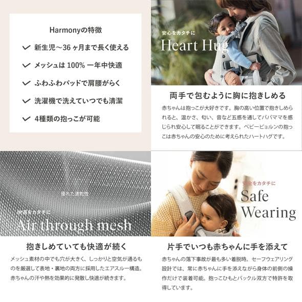 ベビービョルン ベビーキャリア HARMONY ネイビーブルー